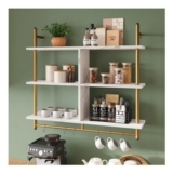 Bestier 3-Tier Pipe Shelving, 105.5 Cm, Wall-Mounted Ladder Shelf