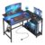Bestier L-Shaped Desk with RGB LEDs, USB and Power Outlets