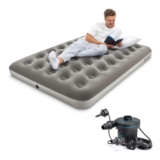 Bestway Premium Camping Double Airbed with Handheld Electric Pump