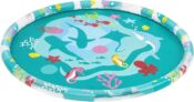 Bestway Sprinkler Splash Pad, Kids Outdoor Garden Paddling Pool, Marine-Life Ocean Print Splash Pad Sprinkler, Ages 2