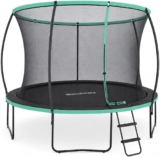 Bestway Xtreme Air Trampoline, 8ft/10ft/12ft Round Outdoor Trampoline with Fully Stitched Safety Net No Gaps, Ladder and Anchor Kit, 2 Year Warranty Guaranteed