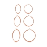Bewenda 3 Pairs 925 Silver Large Hoop Earrings