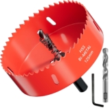 Bi-Metal Hole Saws – 125mm Wood Cutter, Metal Hole Saw, Circular Cutter for Walls, Core Drill Bit – Fast Cutting with Long-Lasting Blades for Plumbing, Conduits, Kitchens, Other DIY Projects