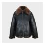 Biba Womens Wind Resistant Hip Length Long Sleeve Faux Leather Jacket