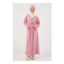 Big Dart V-Neck Tie Closure Blouse & Maxi Skirt Two-Piece Coord Set