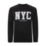 Bigdude Applique Crew Neck Jumper Black
