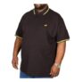 Bigdude Tipped Polo Shirt Black/Yellow Tall