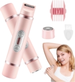 Bikini Trimmer Lady Shavers for Women, Dual Head Shaver Women, 2 in 1 Electric Bikini Trimmer IPX7 Waterproof Rechargeable Hair Razor Wet Dry Use Hair Removal for Body Face