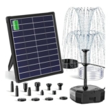 Biling 6.5W Solar Water Fountain with Filter & Battery