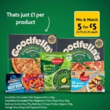 Birds Eye 12 Chicken Dippers – Goodfellas Pepperoni Pizza or Margherita 332g – BirdsEye Peas 375g – Chicago Town Pepperoni Pizza – 5 for £5