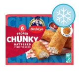 Birds Eye 6 Crispy Battered Fish Fingers Extra Large 360G