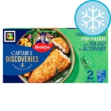 Birds Eye Captains Discoveries 2 Lightly Dusted Fish Fillets with Sea Salt & Rosemary/Lemon & Cracked Pepper 280g – Clubcard Price