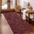 Biscpro Dirt Trapper Door Mats Indoor, Non-slip Barrier Mats for Indoor Outdoor,Super Absorbent Entrance Large Rug Machine Washable Soft Floor Carpet for Front Back door, Red, 60 x 180 cm