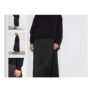 Black 2-in-1 Sweatshirt with Satin Midi Skirt