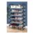 Black 6-Tier Stainless Steel Stackable Shoe Rack Organizer
