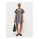 Black Abstract Mini Dress