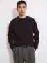 Black Crew Neck Long Cuffed Sleeve Soft Sweatshirt