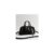 Black Faux Leather Charm Detail Bowler Bag
