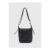 Black Faux Leather Messenger Bag