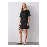 Black Faux Suede Mini Shift Dress Black 8