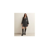 Black Floral Crinkle Lace Mini Dress