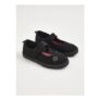 Black Flower Plimsolls