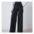 Black High Rise Flexi Fit Stretch Pull on Wide Leg Jeans
