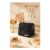 Black Insulated Lunch Tote Bag with Adjustable Shoulder Strap