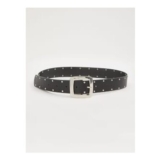 Black Leather Look Studded Belt