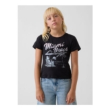 Black Miami Graphic Short Sleeve T-Shirt