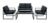 Black New York 4 Piece Garden Sofa Set – free C&C