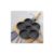 Black Non-Stick 6-Hole Cast-Iron Egg Pan, Petal-Shaped