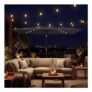 Black Outsunny 3 X 2 Garden Parasol with Lights & Cover – Free P&P