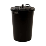 Black Plastic Heavy duty Outdoor bin 90L (free cc only)