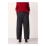 Black Pleat Front Barrel Trouser