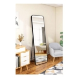 Black Rectangular Metal Frame Full Length Mirror
