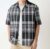 Black Relaxed Fit Waffle Check Short Sleeve Shirt ( S- 5XL ) Free C&C