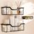 Black Shower Caddy 3 Pack,Stainless Steel Bathroom Shelf Organiser No Drilling,Adhesive Shower Storage Rack with Soap Holder,Black