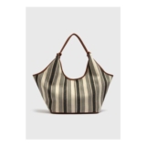 Black Stripe Canvas Tote Bag