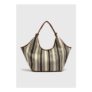 Black Stripe Canvas Tote Bag