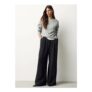 Black Superwide Pleated Trousers