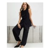 Black Tailored Longline Waistcoat