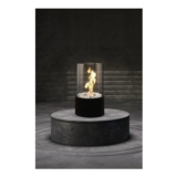 Black round Tabletop Ventless Ethanol Fireplace