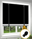 Blackout Blinds, Portable Blackout Blind with Suction Cups 240x145cm, Blackout Blinds Stick on Windows, No Drilling