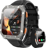 Blackview Military Smart Watch for Men Built-in GPS, Compass, LED Torch AI, ChatGPT, Translator 100-Day Battery Bluetooth Calls Health Monitor 170 Sports IP68 Waterproof for iOS Android