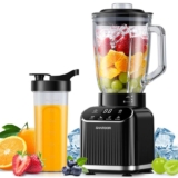Blender for Kitchen, 1400W Peak Power Smoothie Blender with 1.5L Glass Jug and 700ml Travel Cup – Sold by KIDISLE-XG / FBA