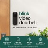 Blink Video Doorbell Add-on Head-to-toe HD view, two-year battery life, simple setup, IP65 Works with Alexa Required Sync Module not included (Black)