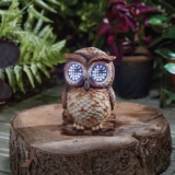 Blinkin Brown Hand painted Solar-powered LED Owl light. Free C&C only