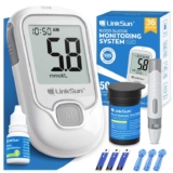 Blood Glucose Monitor Kit with 50 Test Strips, 50 Lancets, 1 Glucometer, 1 Lancing Device, 1 Control Solution – Sold by LinkSun FBA