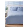 Blue Chambray Embroidered Duvet Set Double